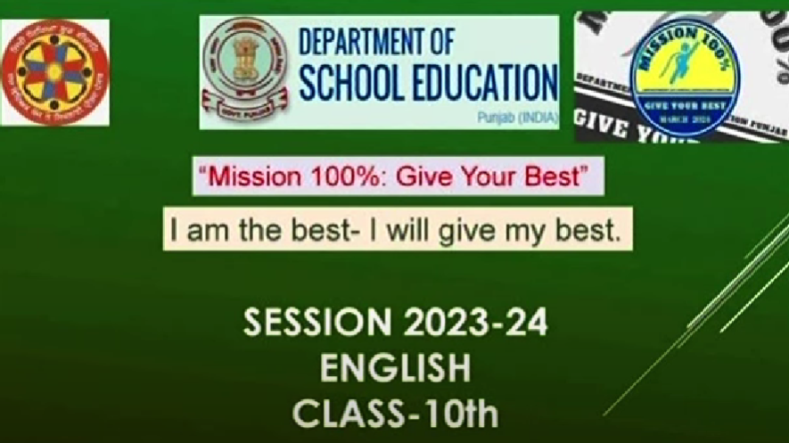 Structure and Model of 10th Class English Question Paper 2023-24