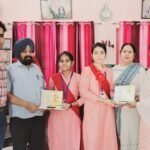 Vipin Kataria, District Resource Coordinator congratulated Navjot Kaur and Anvi Gautam, two meritorious students of class 10th of Govt. Girls Sr. Sec Smart School Nangal and honored them by presenting them with medals and wished them all the best for the future.