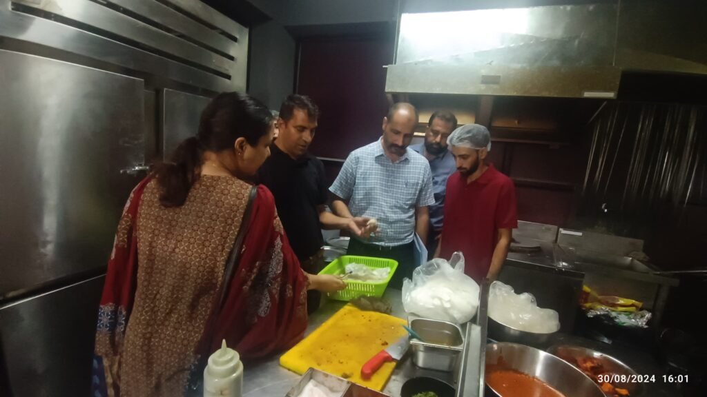 In view of the changing weather, the food safety team conducted checks to provide quality and clean food to the city residents. 