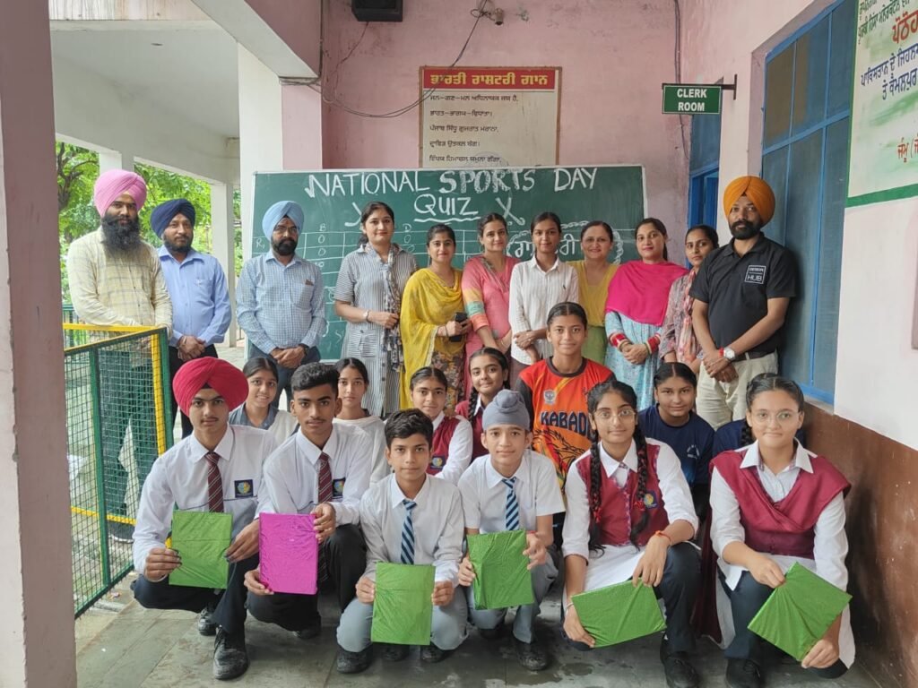 Quiz competition conducted at School of Eminence, Kiratpur Sahib dedicated to National Sports Day