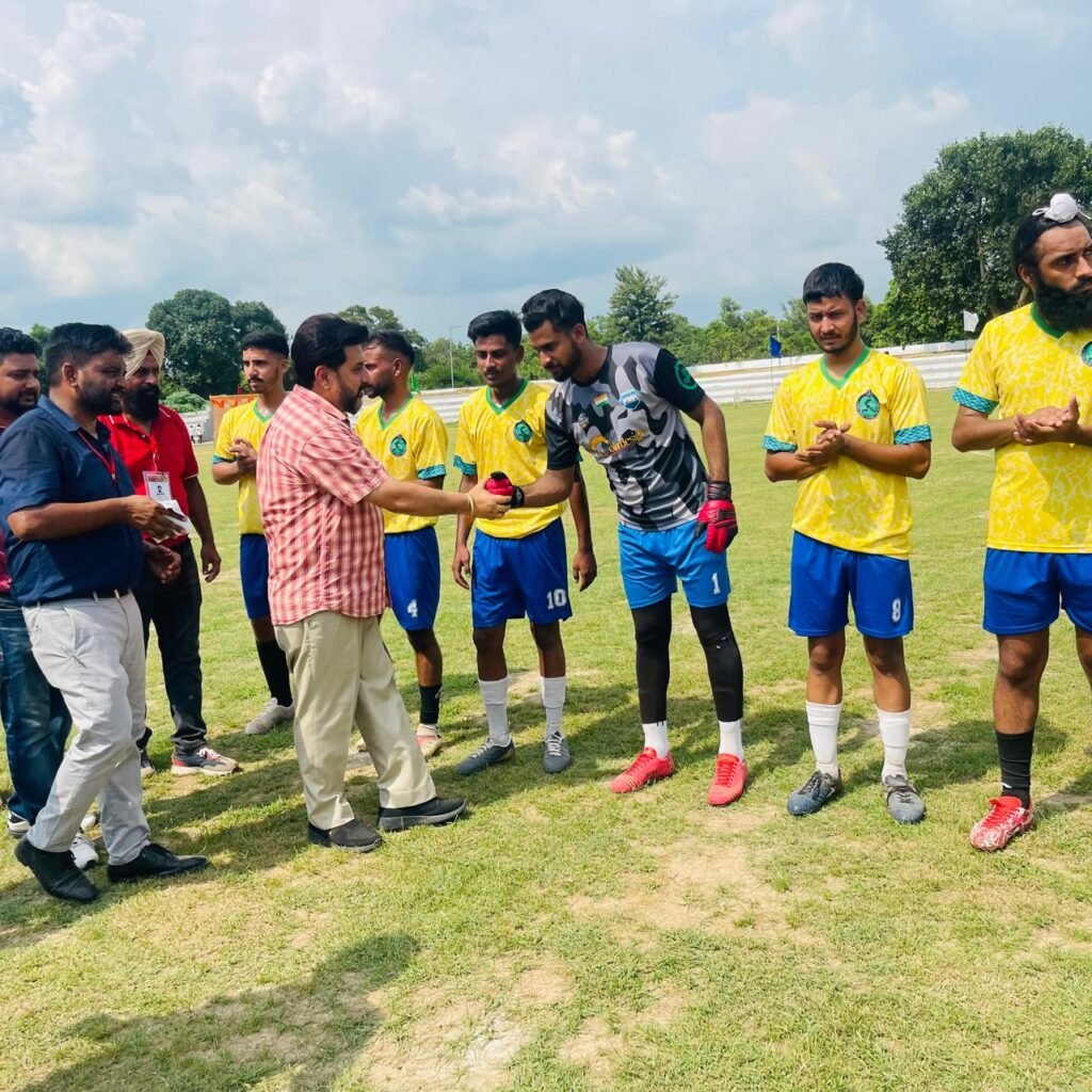 The block level competition was going on with great pomp at the local Nehru Stadium Rupnagar 