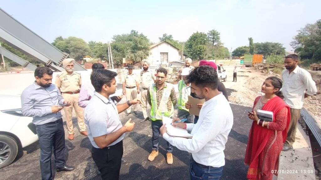 The Deputy Commissioner directed to submit the weekly progress report of the construction of the steel bridge being built on the Sirhind Canal.