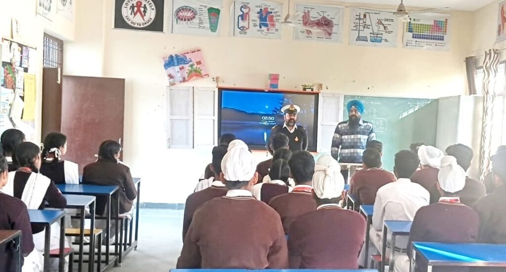 NCC cadets of Government Adarsh Senior Secondary School Lodipur Sri Anandpur Sahib celebrated Indian Navy Day.