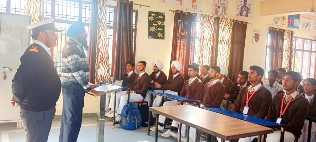 NCC cadets of Government Adarsh Senior Secondary School Lodipur Sri Anandpur Sahib celebrated Indian Navy Day.