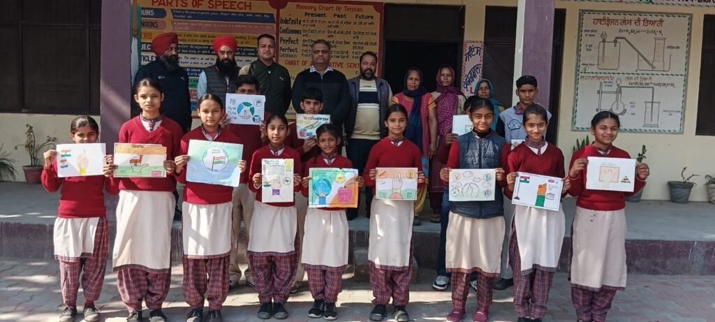 A poster making competition was held in connection with the National Voter's Day sohan lal