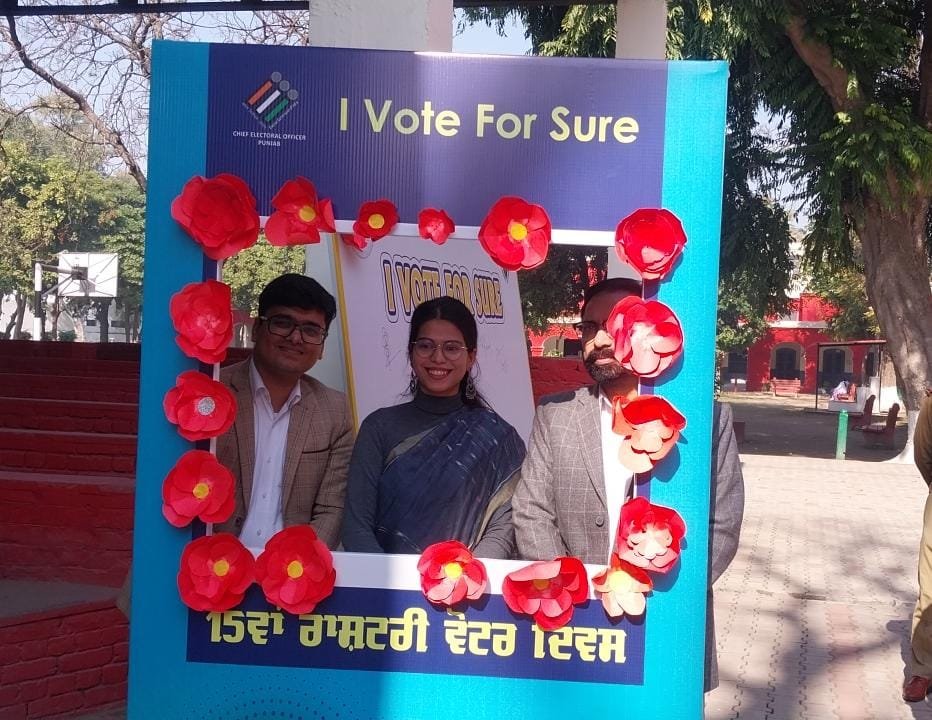 15th National Voters Day District Level Event Celebrated at Government College Ropar