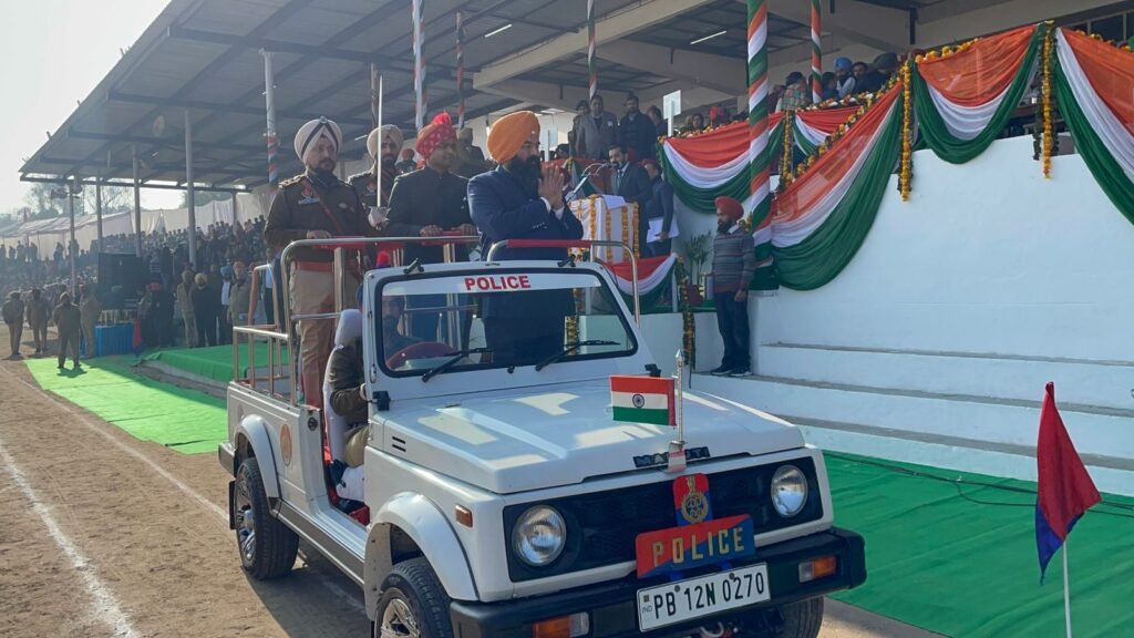 On the occasion of 76th Republic Day, Deputy Speaker S. Jai Kishan Singh Rori hoisted the national flag at Nehru Stadium.