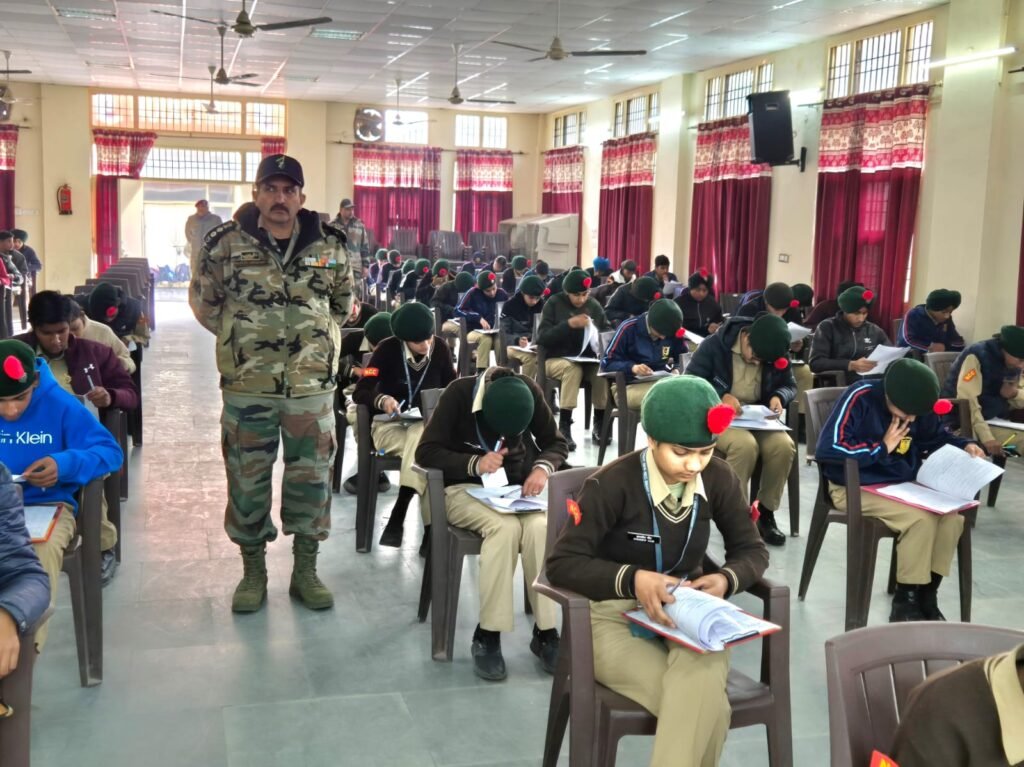 'A' certificate examination of junior division and junior wing NCC cadets was conducted