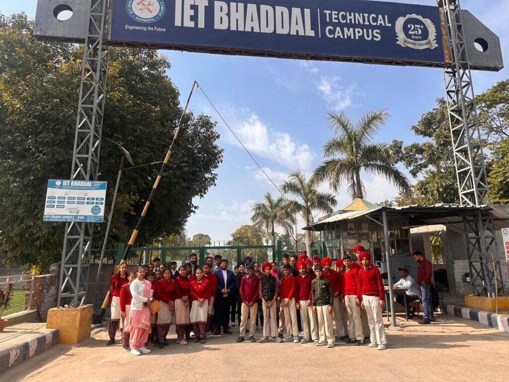 Educational visit of students of Government High School Bhangal to IET Bhadal Campus