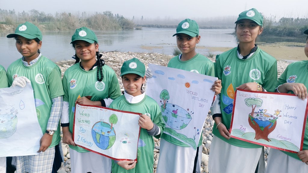 World Wetlands Day Celebrations at Ramsar Site Satluj River - Students Take Part in Awareness and Conservation Activities