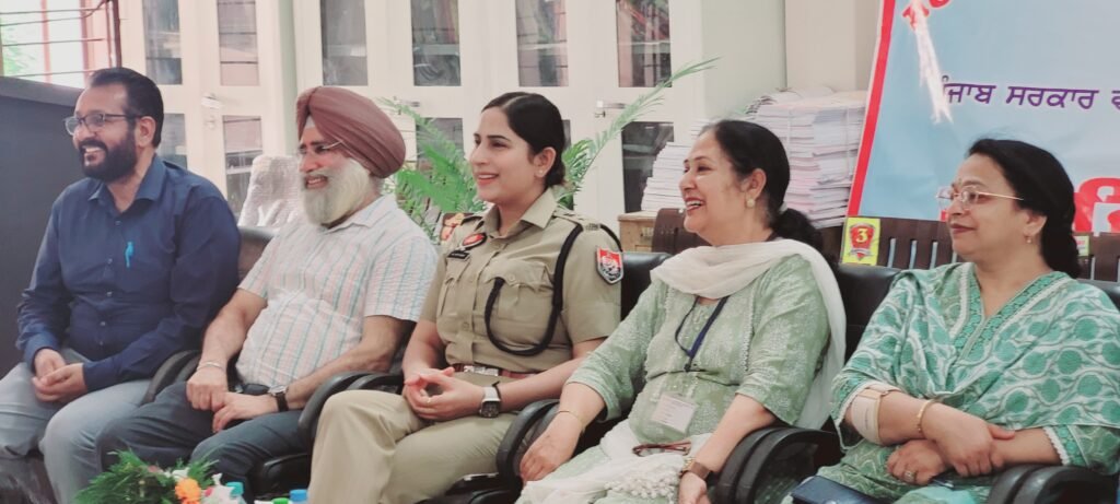 SSP Jyoti Yadav made the students aware about UPSC at Government Girls Senior Secondary School, Nangal.