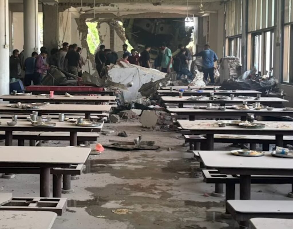 Air India Flight Crashes After Takeoff from Ahmedabad; Front Section Lands on BJ Medical College Hostel