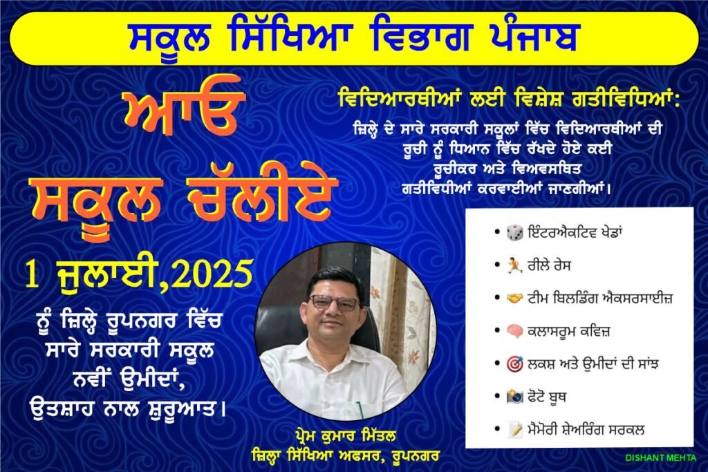 ਆਓ ਸਕੂਲ ਚੱਲੀਏ