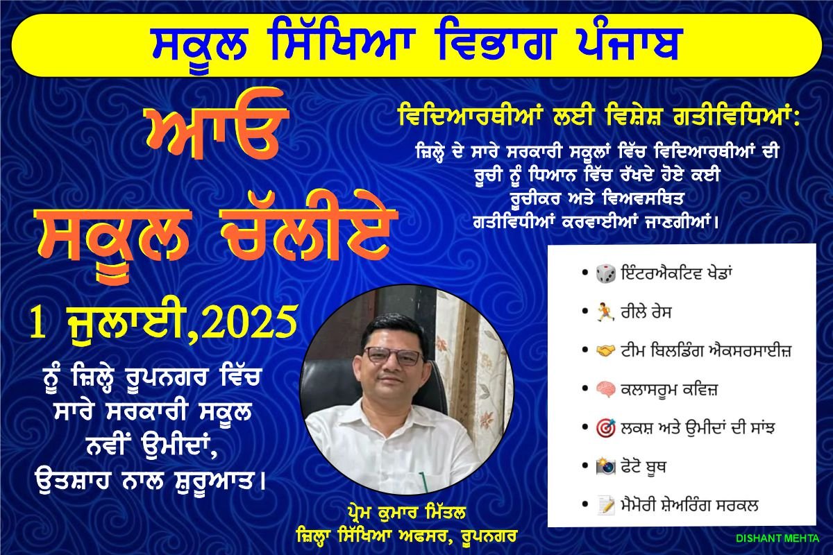 ਆਓ ਸਕੂਲ ਚੱਲੀਏ