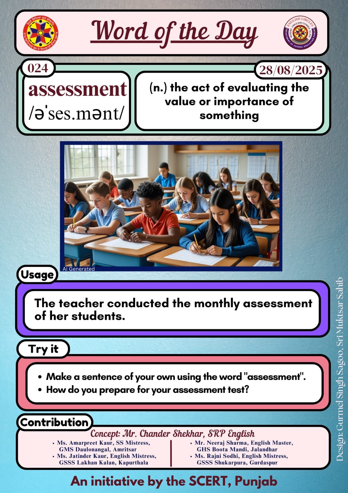 Assessment word of the day