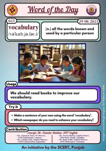 Vocabulary word of the day