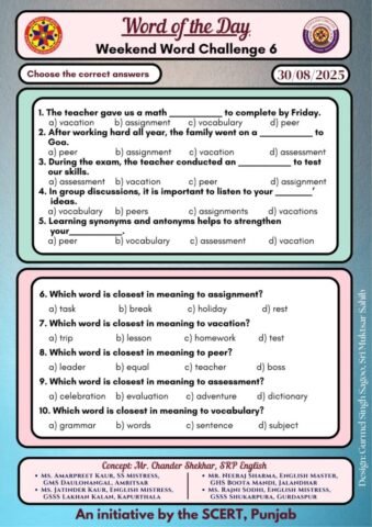 Weekend word challange 6