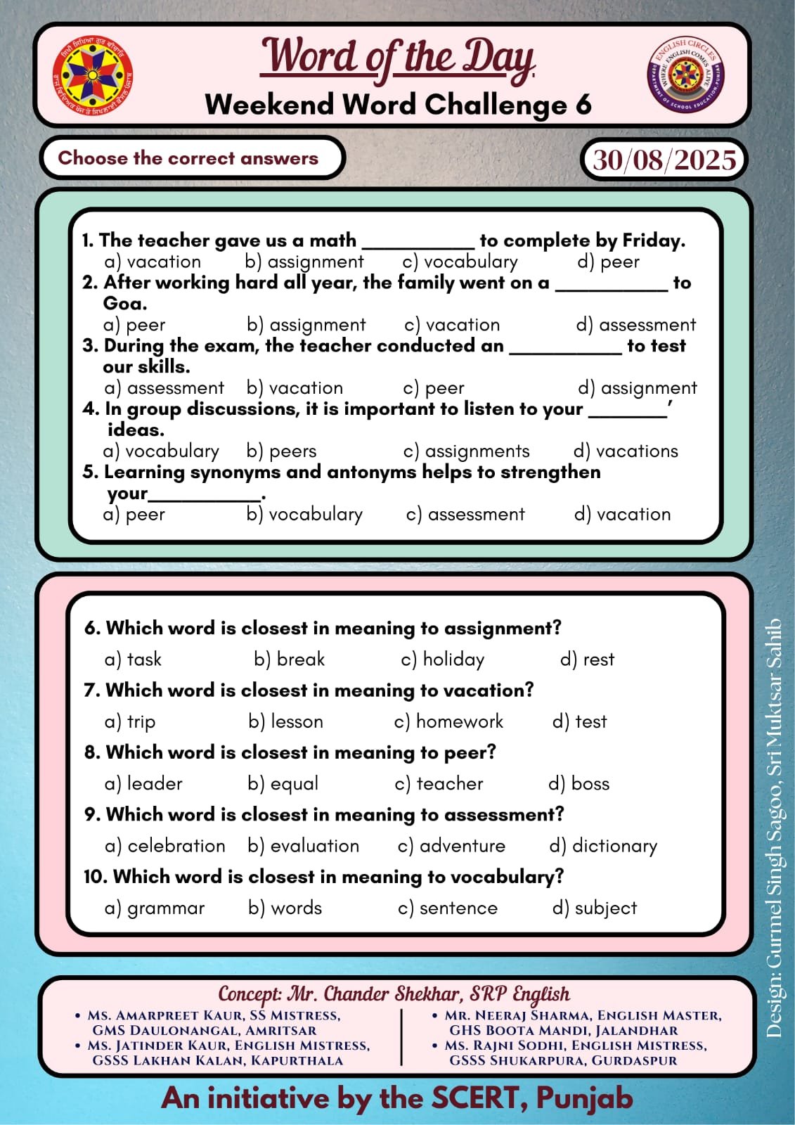 Weekend word challange 6