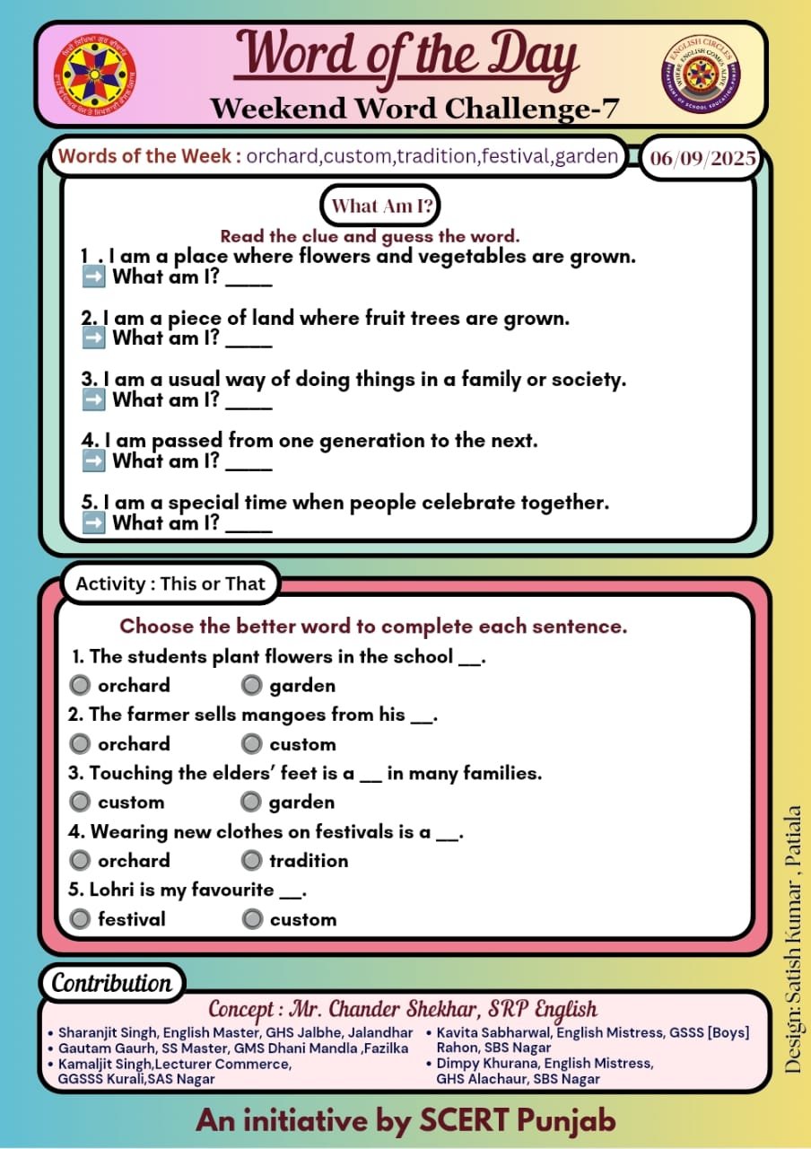 Weekend word challange 7