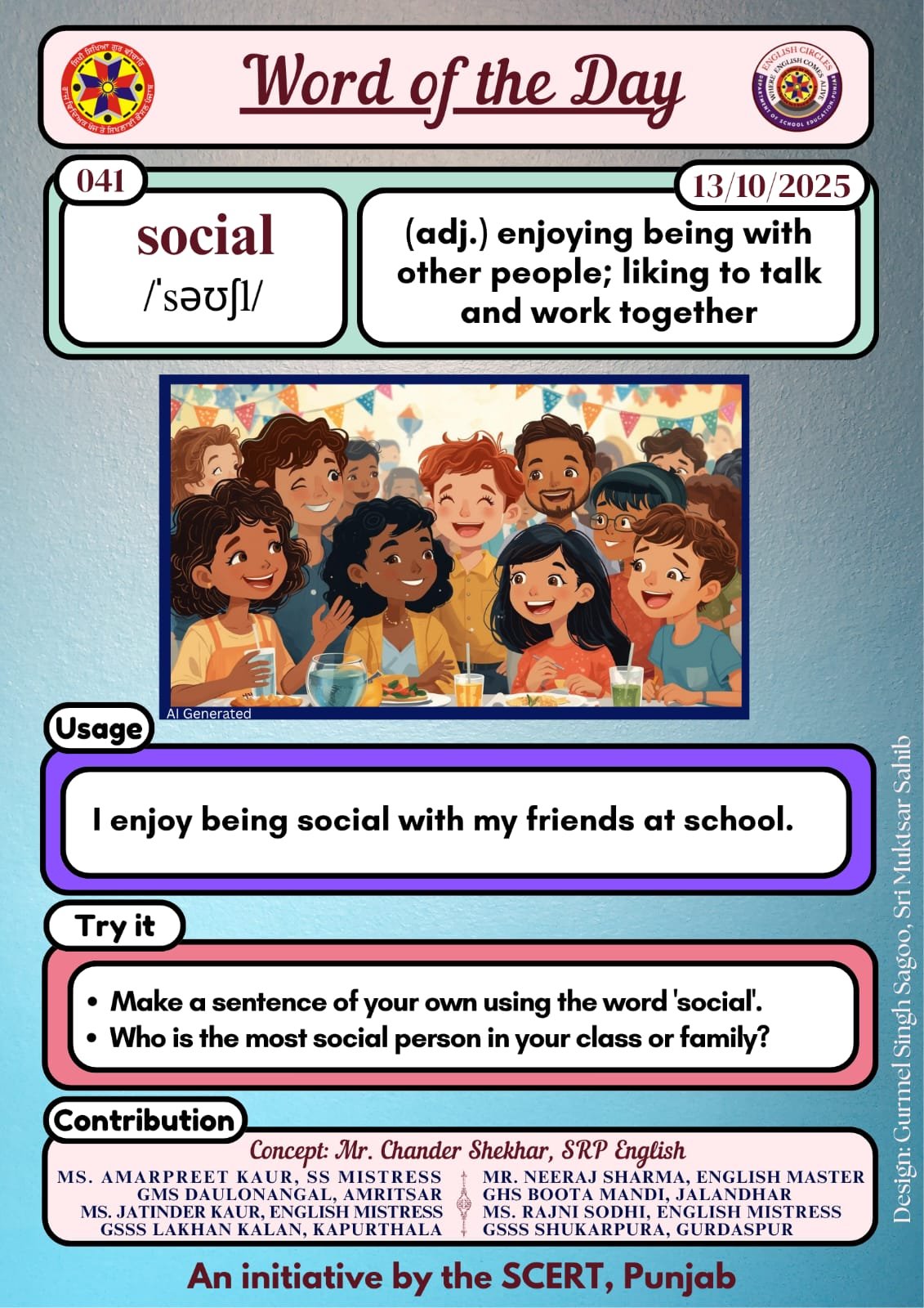 Word of the day is Social