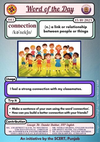Word of the day is connection