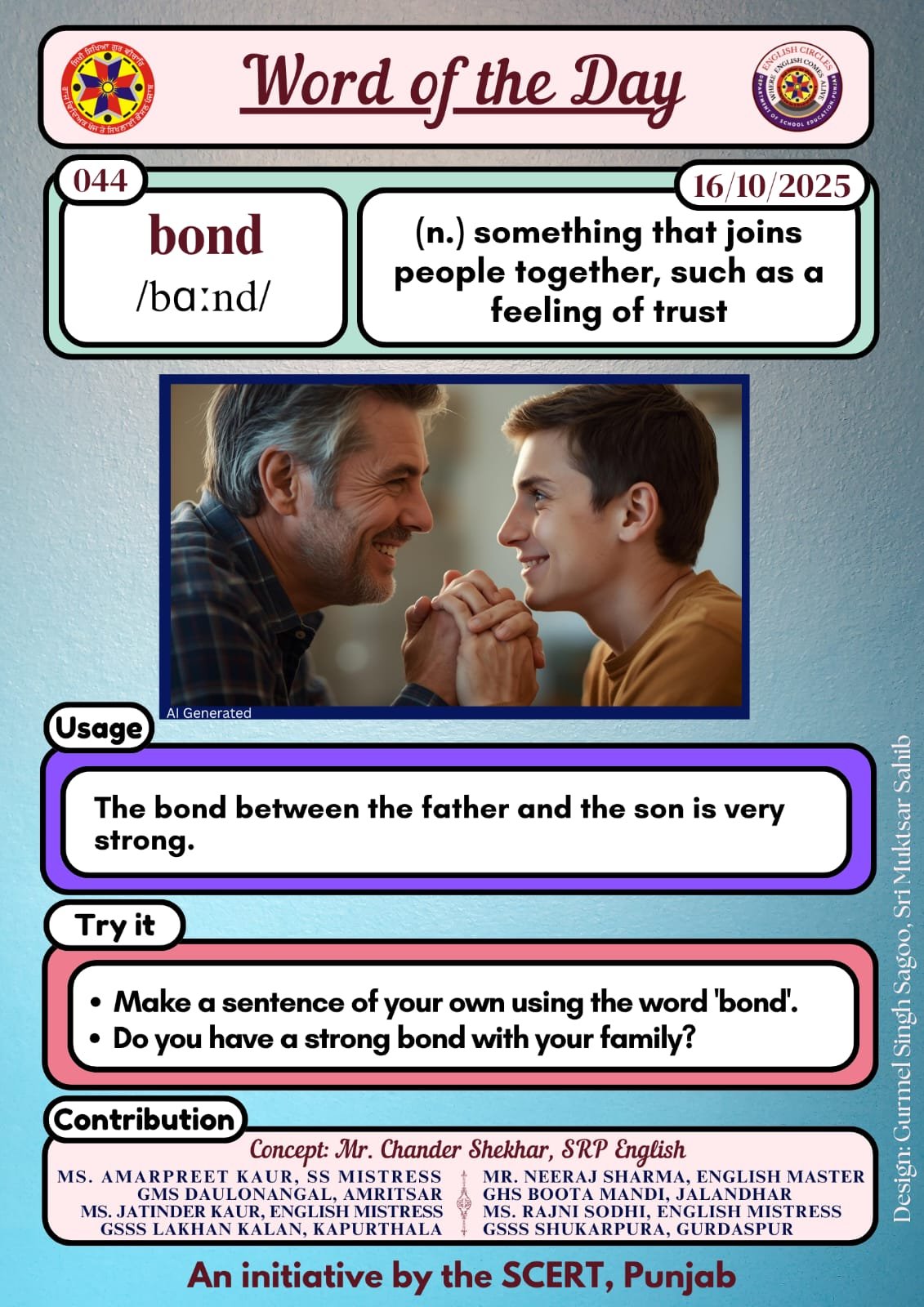 Word of the day is Bond