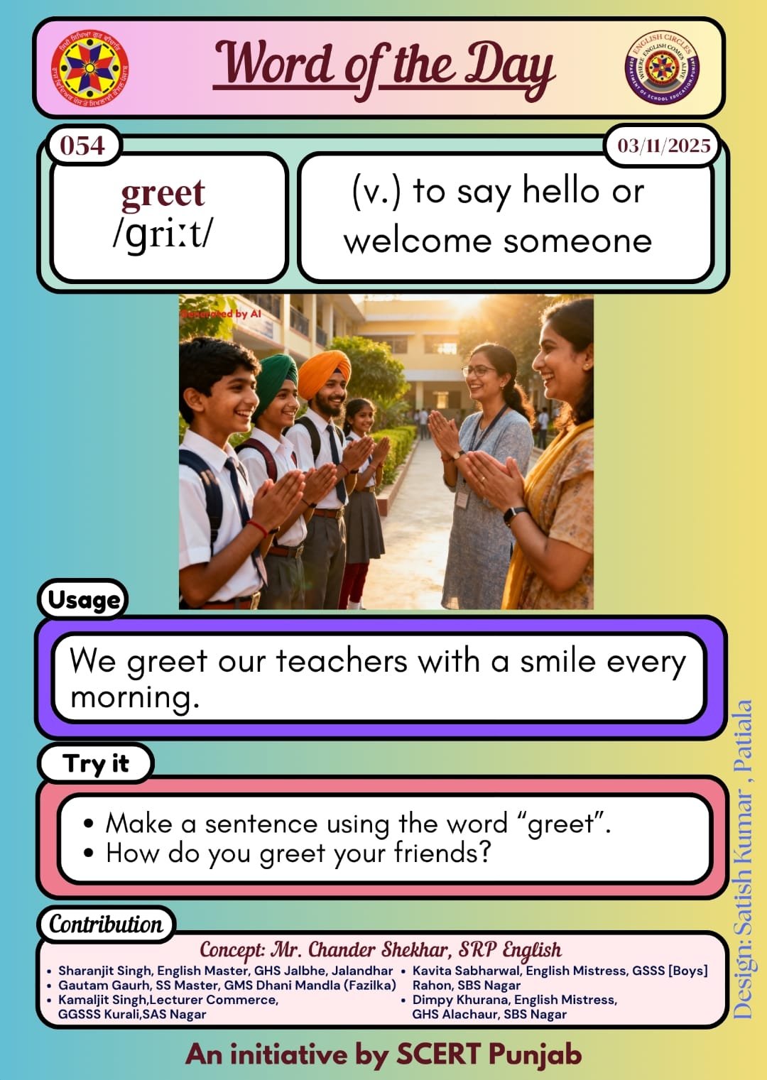 Greet word of the day