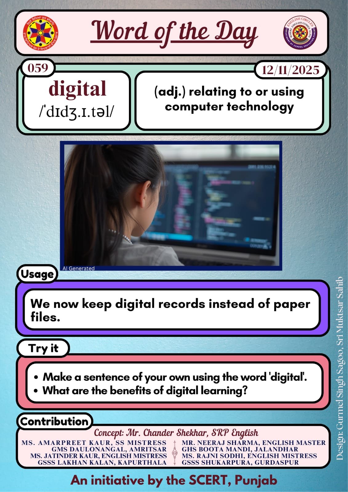 Digital Word of the day pseb