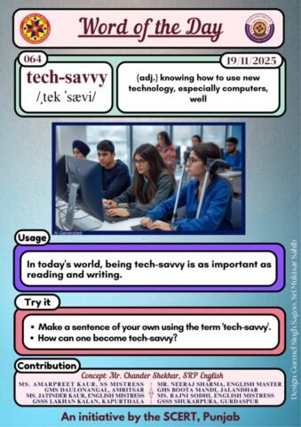 Tech-savvy word of the day Tech-savvy word of the day
