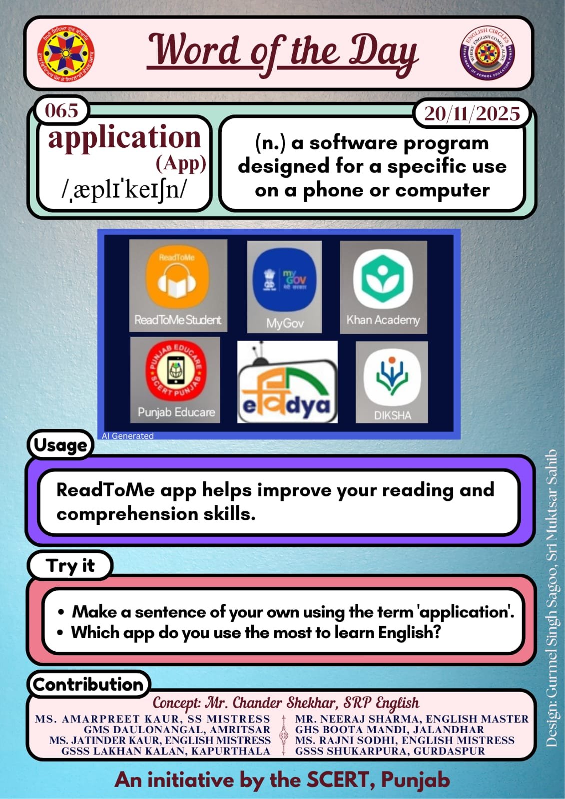 Application (app) word of the day pseb