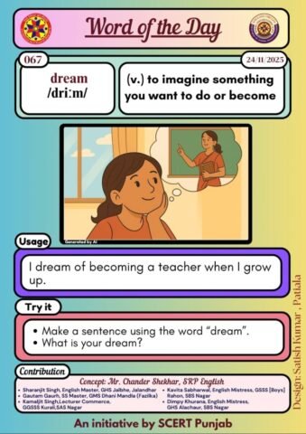 Dream word of the day Dream word of the day