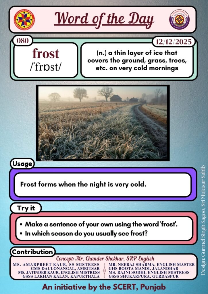 Word of the day 1 Word of the day PSEB