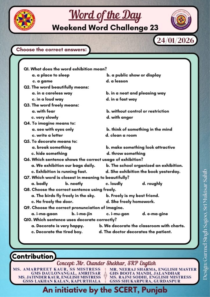 Weekend word challange 