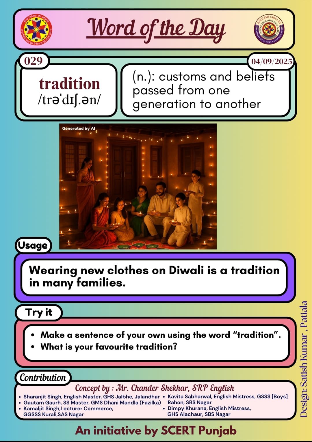Tradition Word of the day