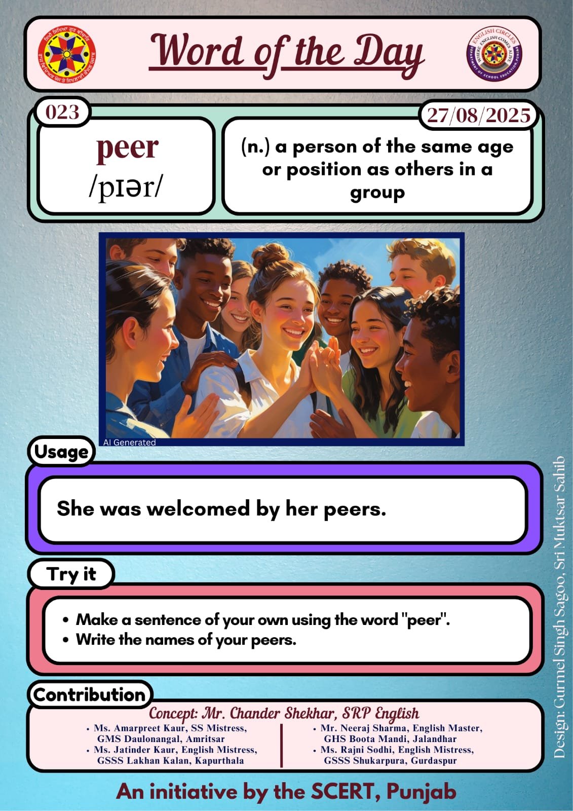 peer word of the day