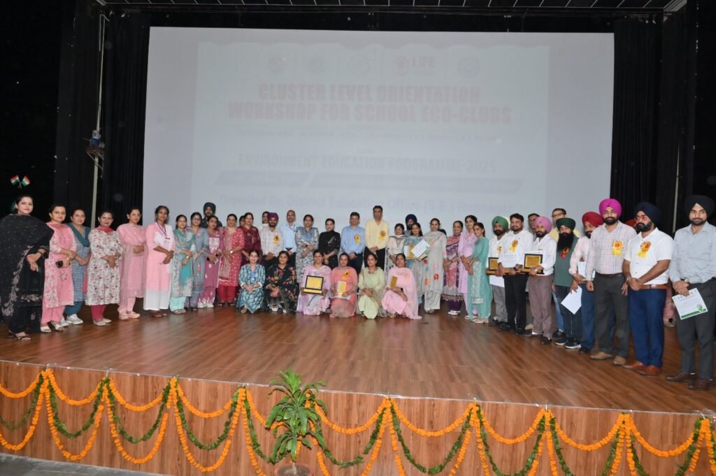 Cluster level workshop for school eco-clubs successfully organized at Rupnagar