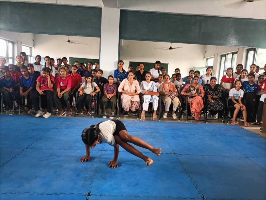 Yoga competition under 69th District Level School Games organized at Netaji Model School Rupnagar