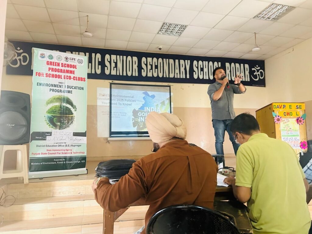 Successful organization of workshop under Green School Program at DAV Public School, Rupnagar