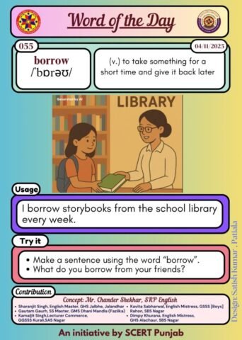 Word of the day borrow Word of the day borrow