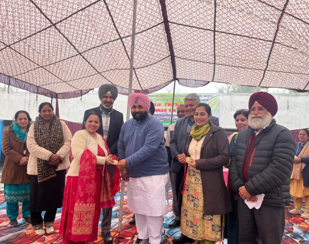 Education Minister Reviews Education Reforms at GGSSS Sri Anandpur Sahib During Mega PTM harjot sing bains, anamika sharma, mandeep kaur, neeraj verma