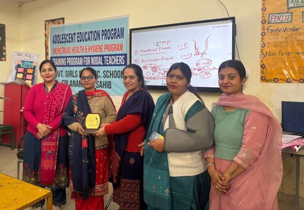 One-Day Adolescent Education Training on Menstrual Health and Hygiene Held at Sri Anandpur Sahib
