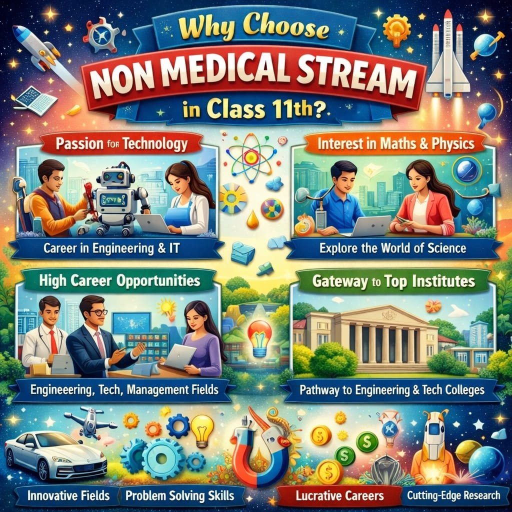 ਜਮਾਤ 10ਵੀਂ ਤੋਂ ਬਾਅਦ ਕਿਹੜਾ ਸਟਰੀਮ ਚੁਣੀਏ? ਵਿਦਿਆਰਥੀਆਂ ਲਈ ਪੂਰੀ ਗਾਈਡ 3 After Class 10: Medical, Non-Medical, Commerce or Vocational – Which Stream is Best for Your Future?