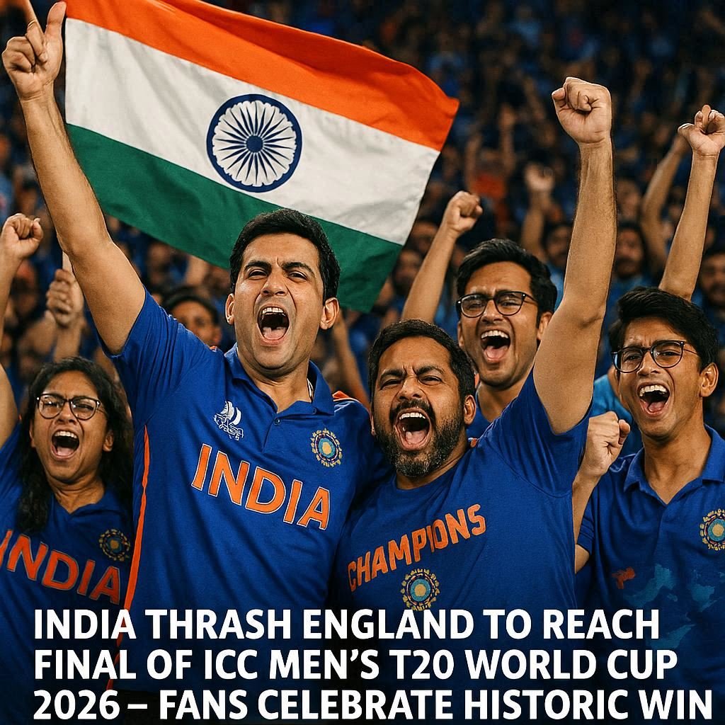 India Thrash England to Reach Final of ICC Men's T20 World Cup 2026 – Fans Celebrate Historic Win