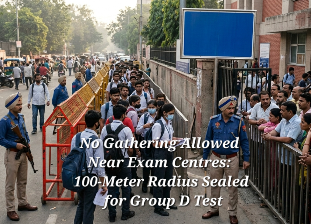 No Gathering Allowed Near Exam Centres: 100-Meter Radius Sealed for Group D Test
