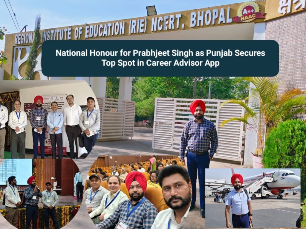 National Honour for Prabhjeet Singh as Punjab Secures Top Spot in Career Advisor App