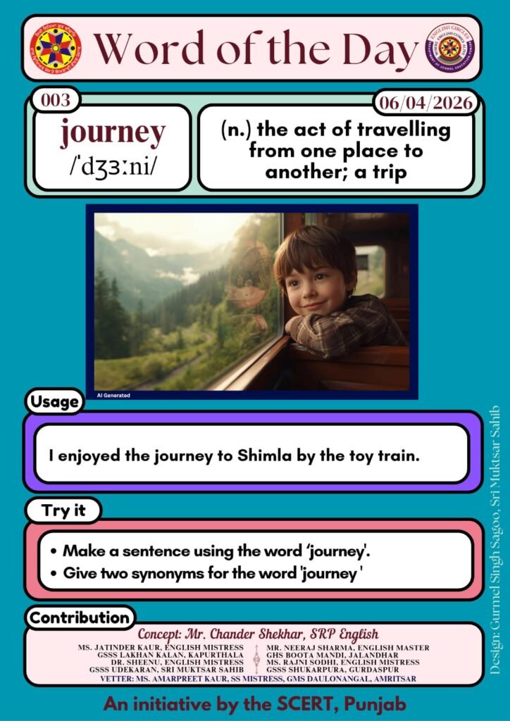 Word of the day PSEB 