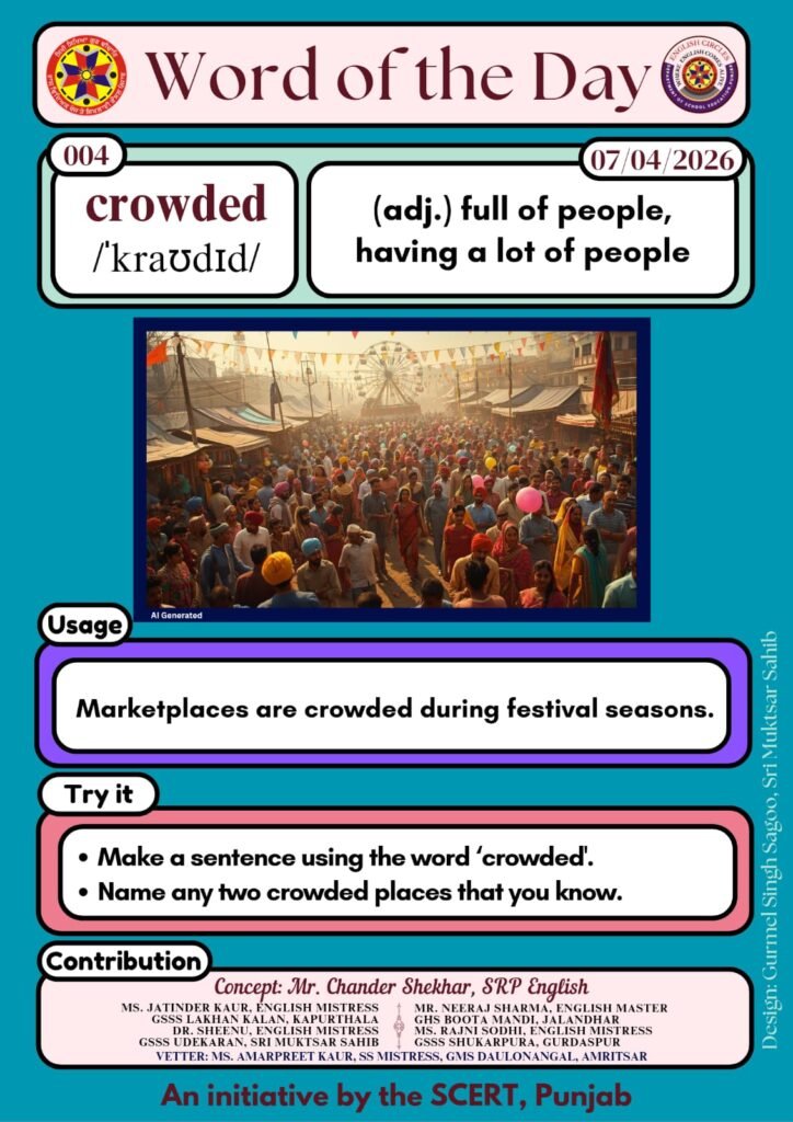 Word of the day PSEB 