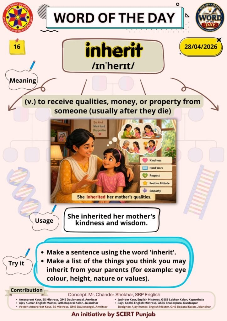 Word of the day scert 