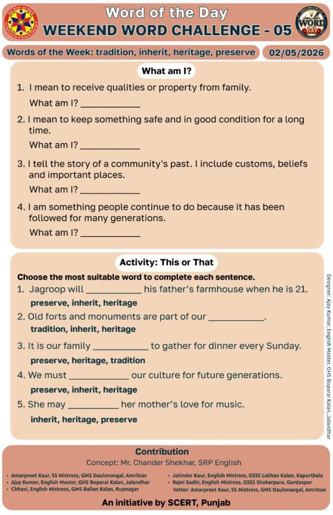 Weekend word challange of the day, wrod of the day 