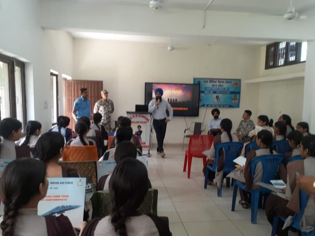 Indian Air Force organized an impressive and inspiring seminar at Government Senior Secondary School, Jhallian Kalan